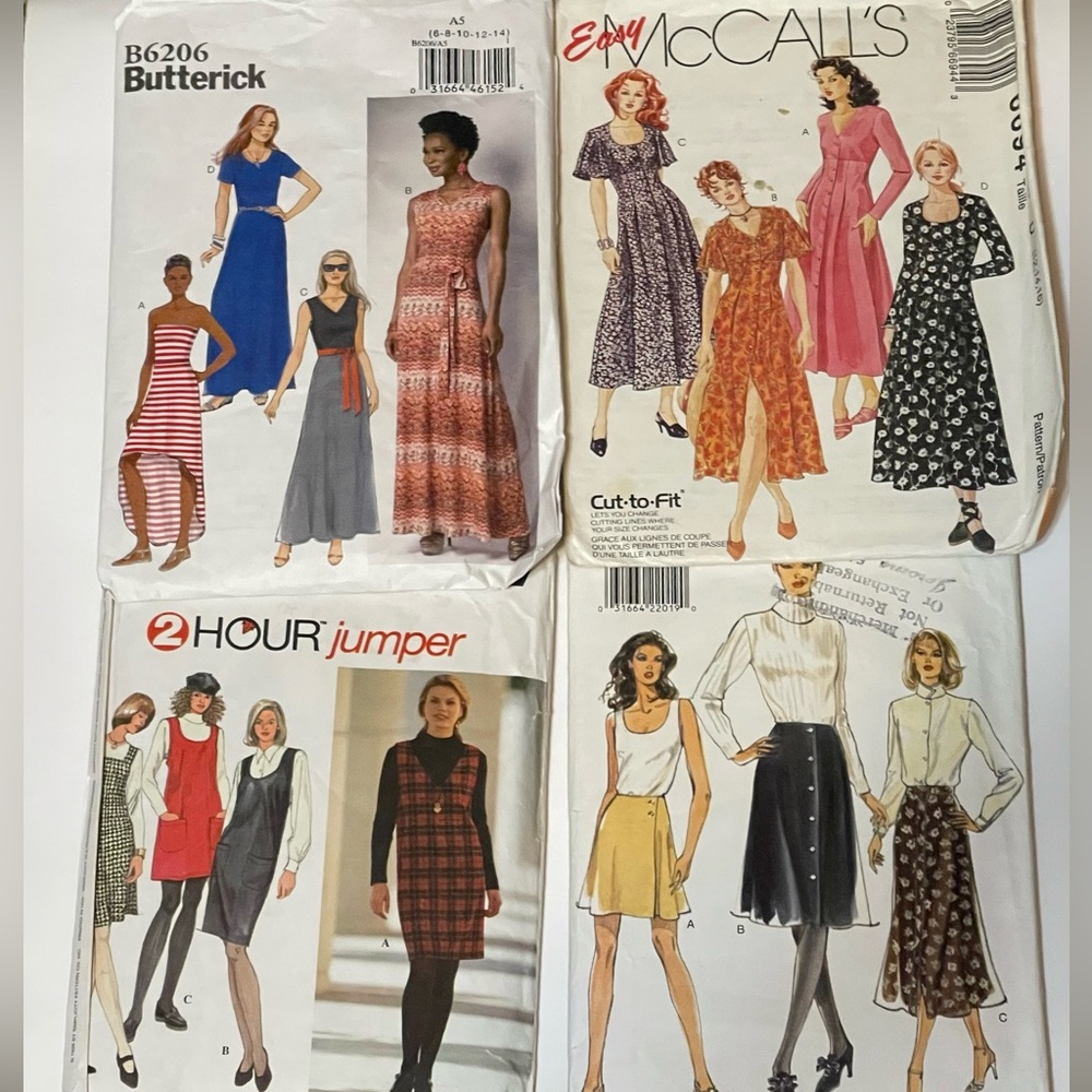 6 Sewing Patterns for Women - Used Condition